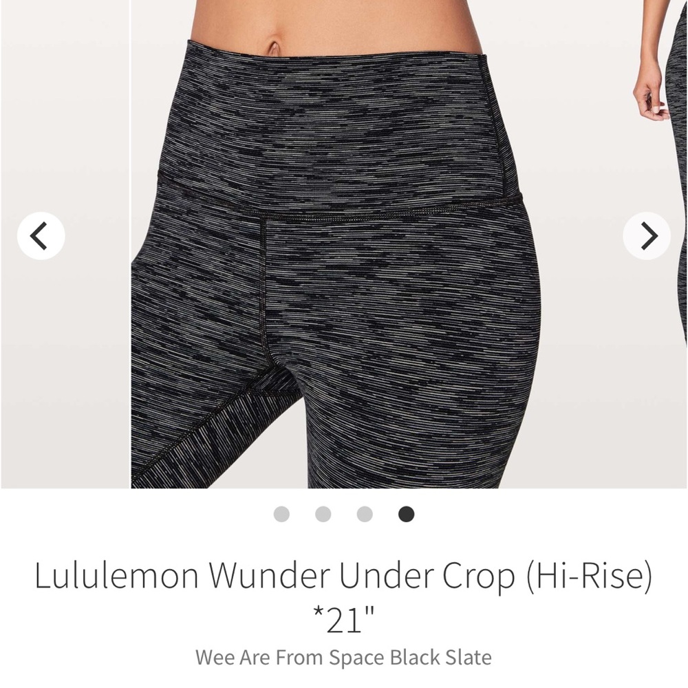 lululemon athletica Wunder Under Crop High-Rise Shorts - Black Slate Heather